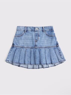 ABERCROMBIE KIDS Denim Drop-Waist Pleated Skort